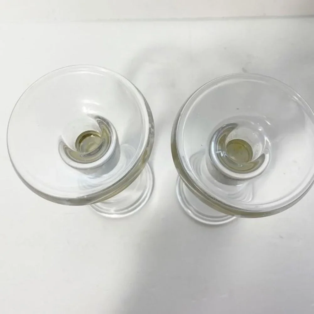 Jens Quistgaard Dansk Denmark Crystal Silver Candle Holders/Vases Modern Elegant